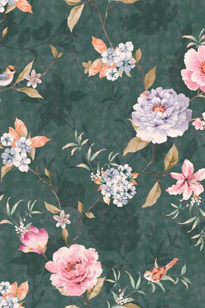 绿植树叶印花华亿平台图片