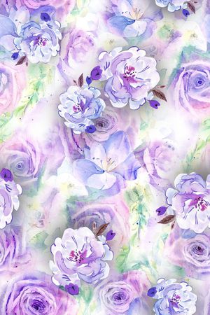 清爽底花卉印花华亿平台图片