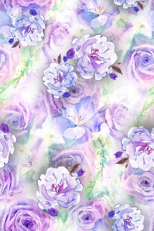 清爽底花卉印花华亿平台图片