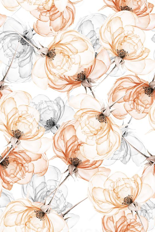 清爽底花卉印花华亿平台图片