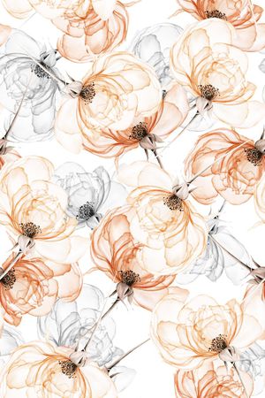 清爽底花卉印花华亿平台图片