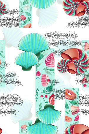 贝壳印花华亿平台图片