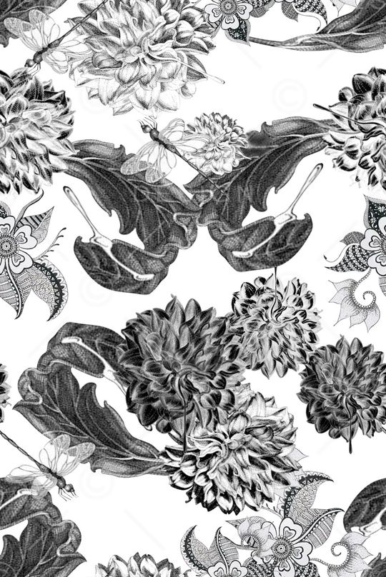 黑白华亿平台印花华亿平台图片