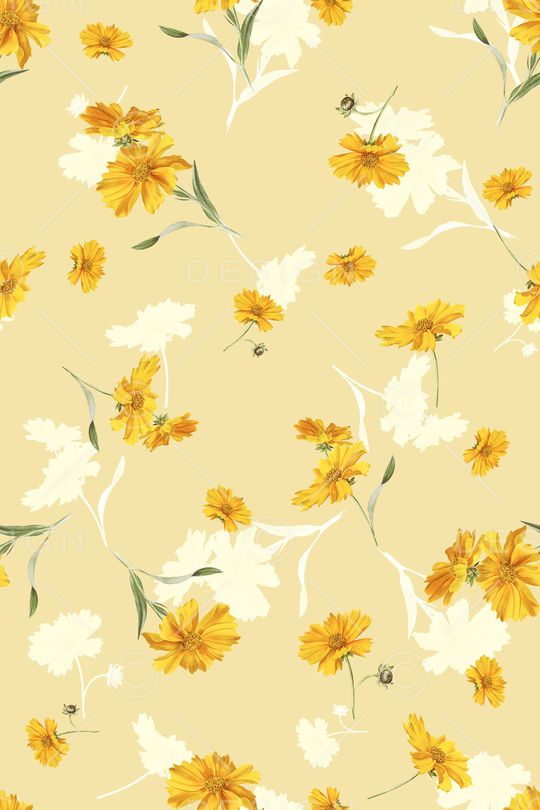 清爽底花卉印花华亿平台图片