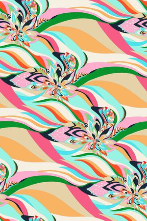 花卉印花华亿平台图片