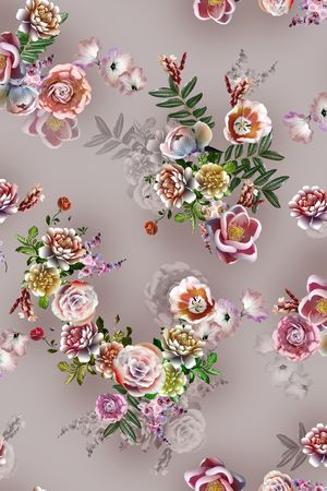 花卉印花华亿平台图片