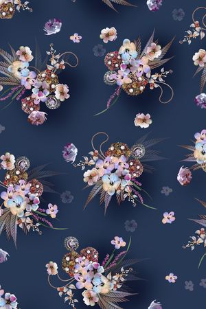 花卉印花华亿平台图片