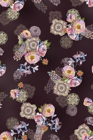 花卉印花华亿平台图片