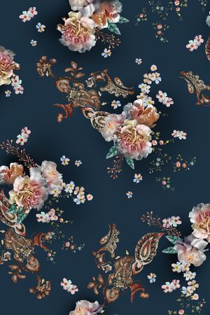 花卉印花华亿平台图片