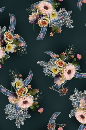 花卉印花华亿平台图片