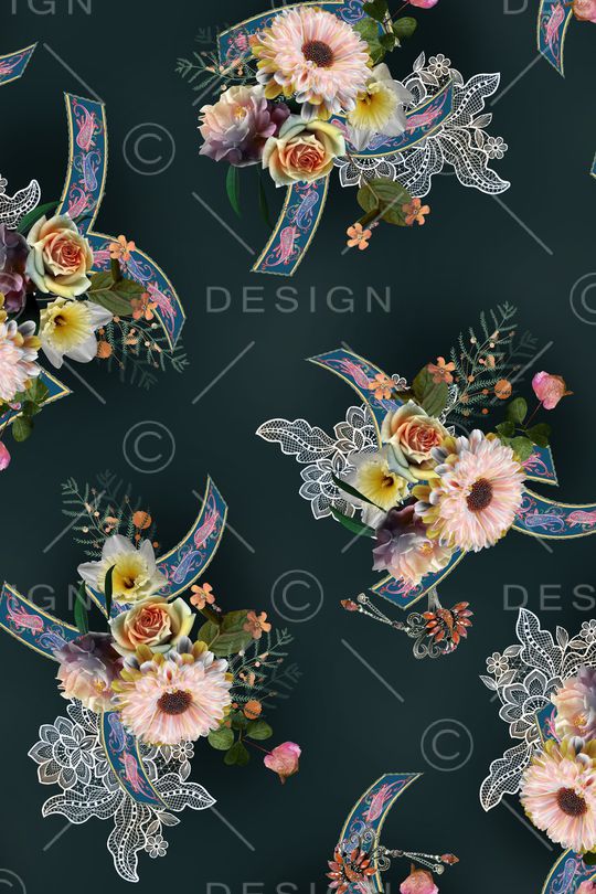 花卉印花华亿平台图片