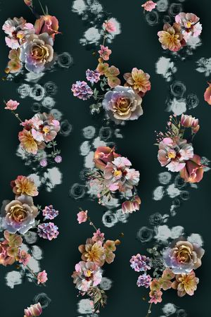 花卉印花华亿平台图片