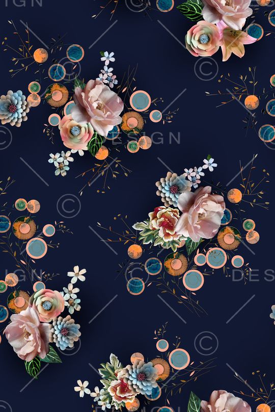 花卉印花华亿平台图片