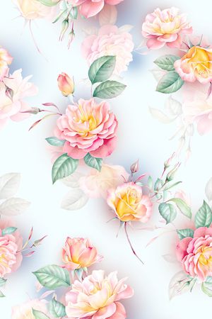 清爽底花卉印花华亿平台图片