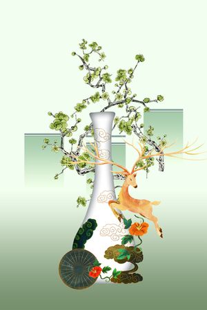 梅花印花华亿平台图片