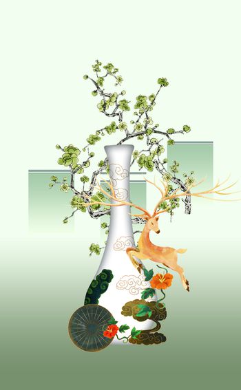 梅花印花华亿平台图片