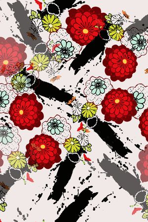 花卉印花华亿平台图片