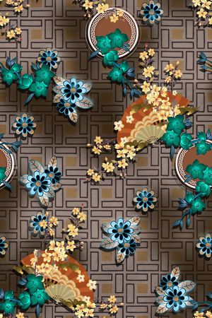 中国风印花华亿平台图片