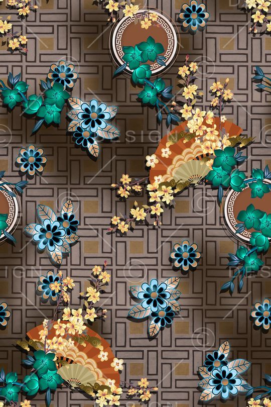 中国风印花华亿平台图片