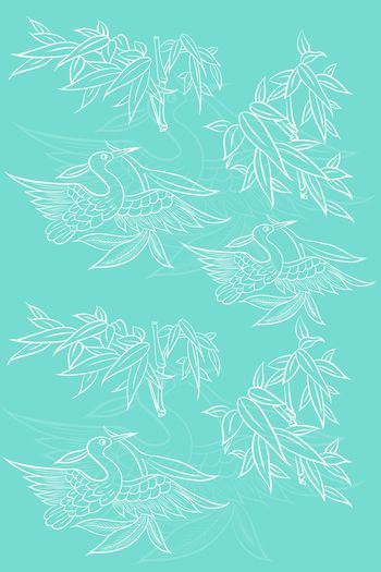 仙鹤印花华亿平台图片