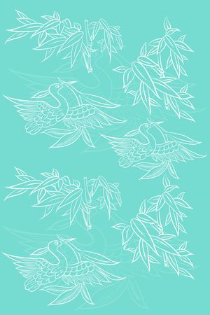 仙鹤印花华亿平台图片