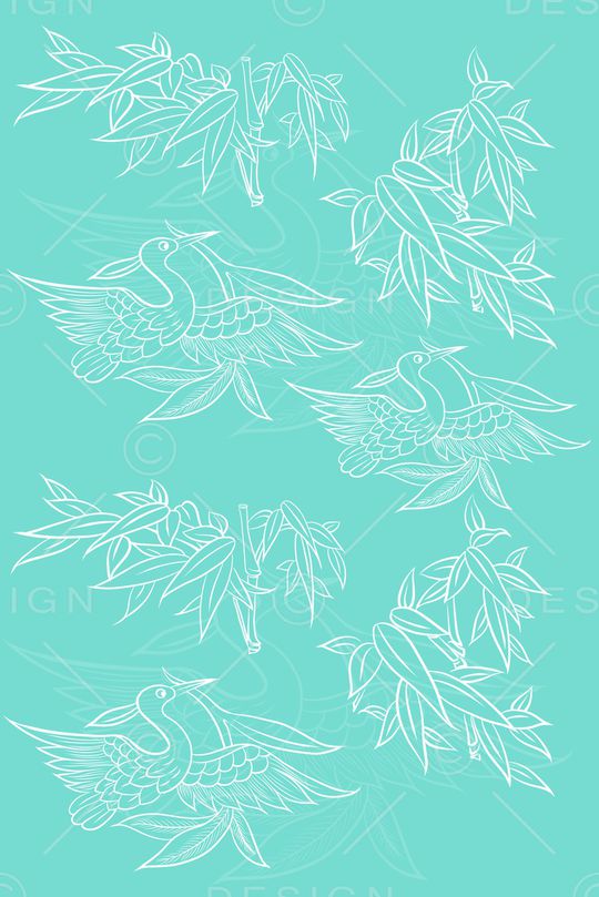 仙鹤印花华亿平台图片