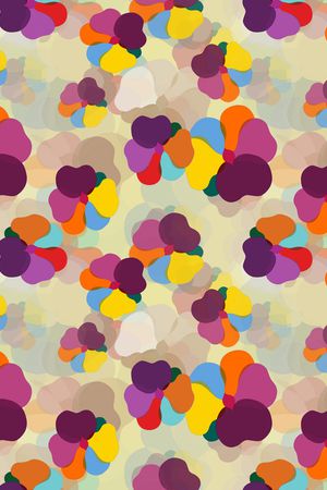 抽象花卉印花华亿平台图片