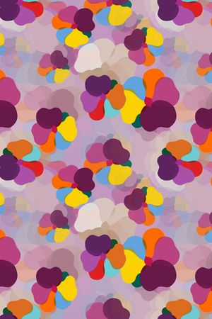 抽象花卉印花华亿平台图片