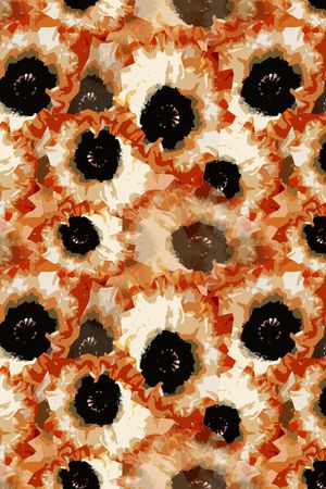 抽象花卉印花华亿平台图片