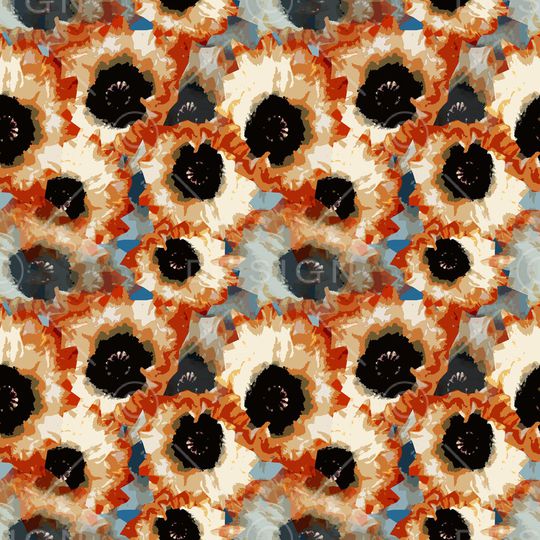 抽象花卉印花华亿平台图片