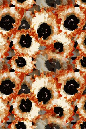 抽象花卉印花华亿平台图片