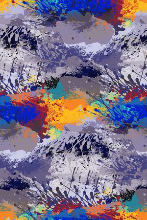 抽象男装印花华亿平台图片