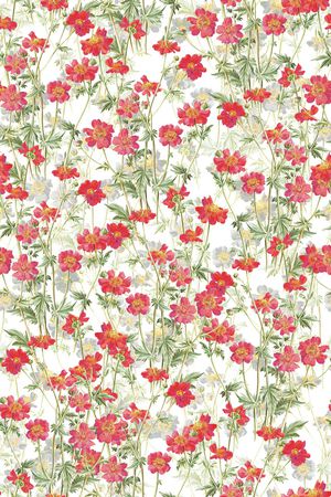 清爽底花卉印花华亿平台图片