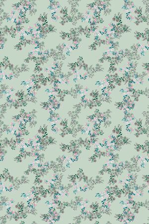 清爽底花卉印花华亿平台图片