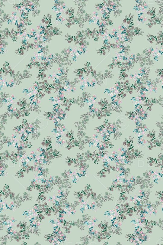 清爽底花卉印花华亿平台图片