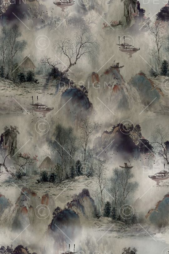 中国风印花华亿平台图片