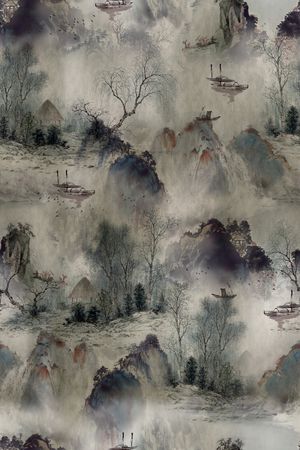 中国风印花华亿平台图片