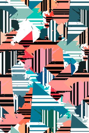 抽象男装印花华亿平台图片