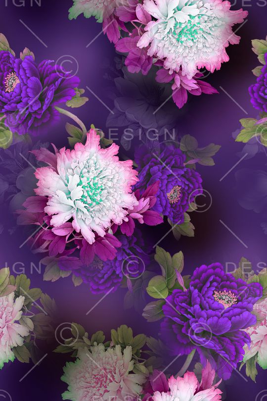 花卉印花华亿平台图片