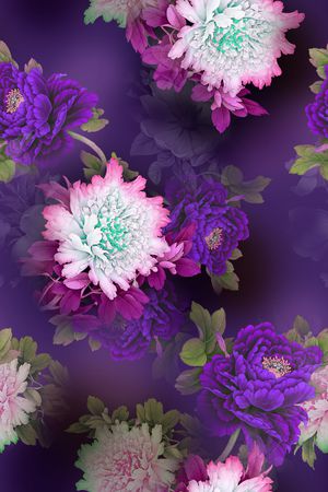 花卉印花华亿平台图片