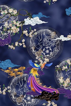 花卉印花华亿平台图片