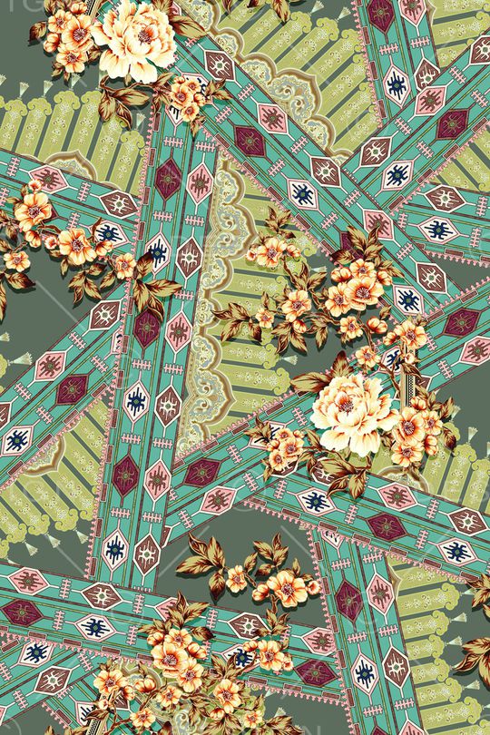 花卉印花华亿平台图片