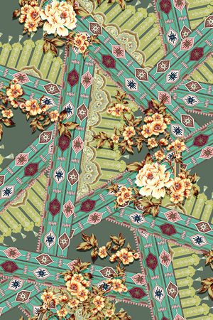 花卉印花华亿平台图片