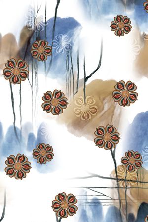 连衣裙印花华亿平台图片