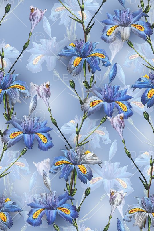 清爽底花卉印花华亿平台图片