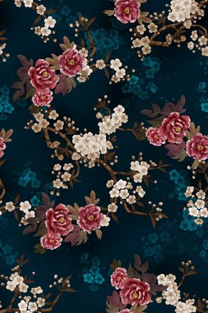 中国风印花华亿平台图片