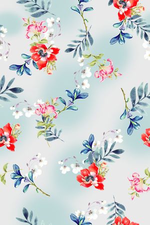 花卉印花华亿平台图片