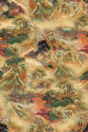 中国风印花华亿平台图片