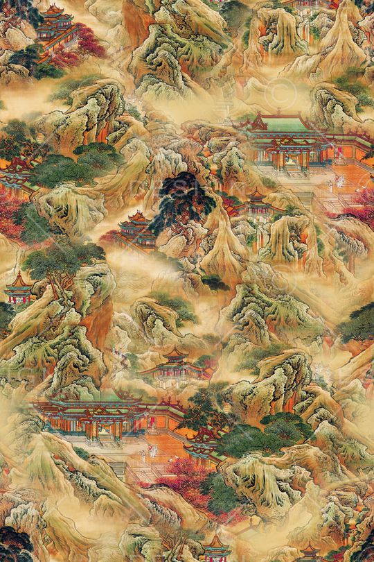 中国风印花华亿平台图片