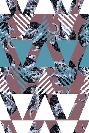 几何印花华亿平台图片